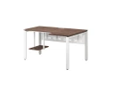 Стол угловой, экран металл, П-опора, правый 1600x800/1000x750, RM058-16x8-10 Дуб Апрельский шоколад/Белый