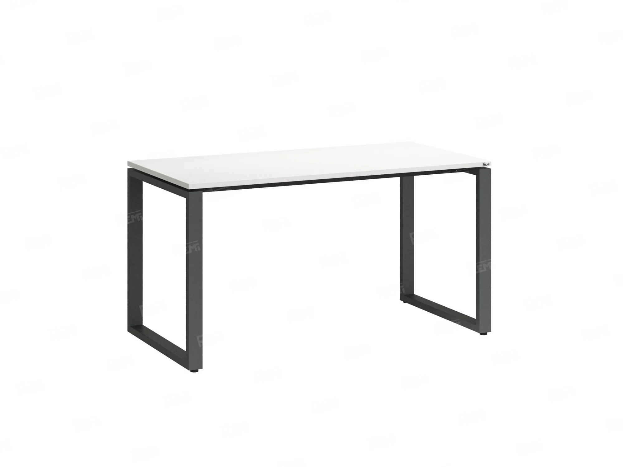 Стол прямой на O-образных опорах 1000x700x750 RM002-10x7 Белый/Серый