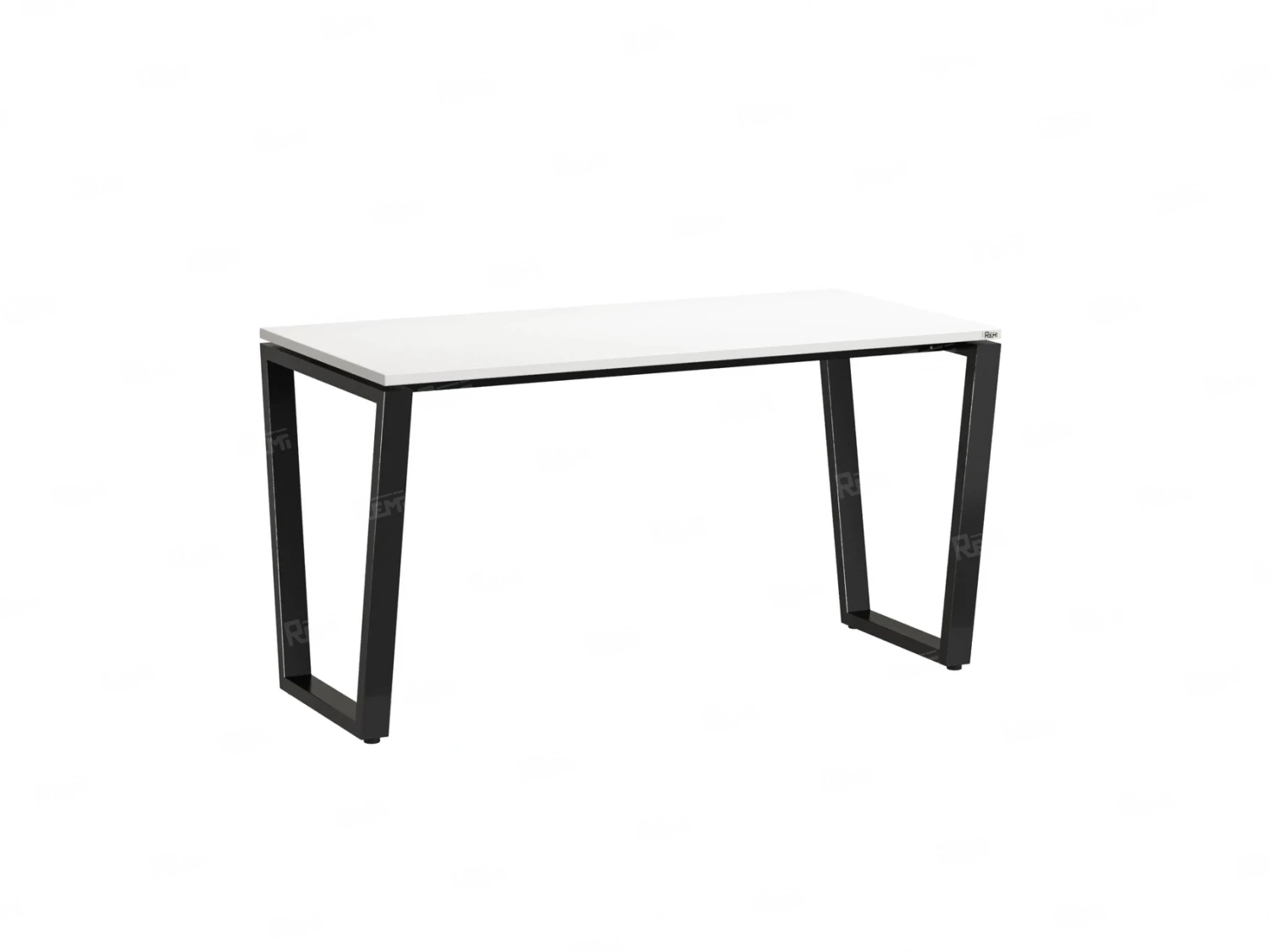 Стол прямой на U-образных опорах 1000x600x750 RM003-10x6 Белый/Черный
