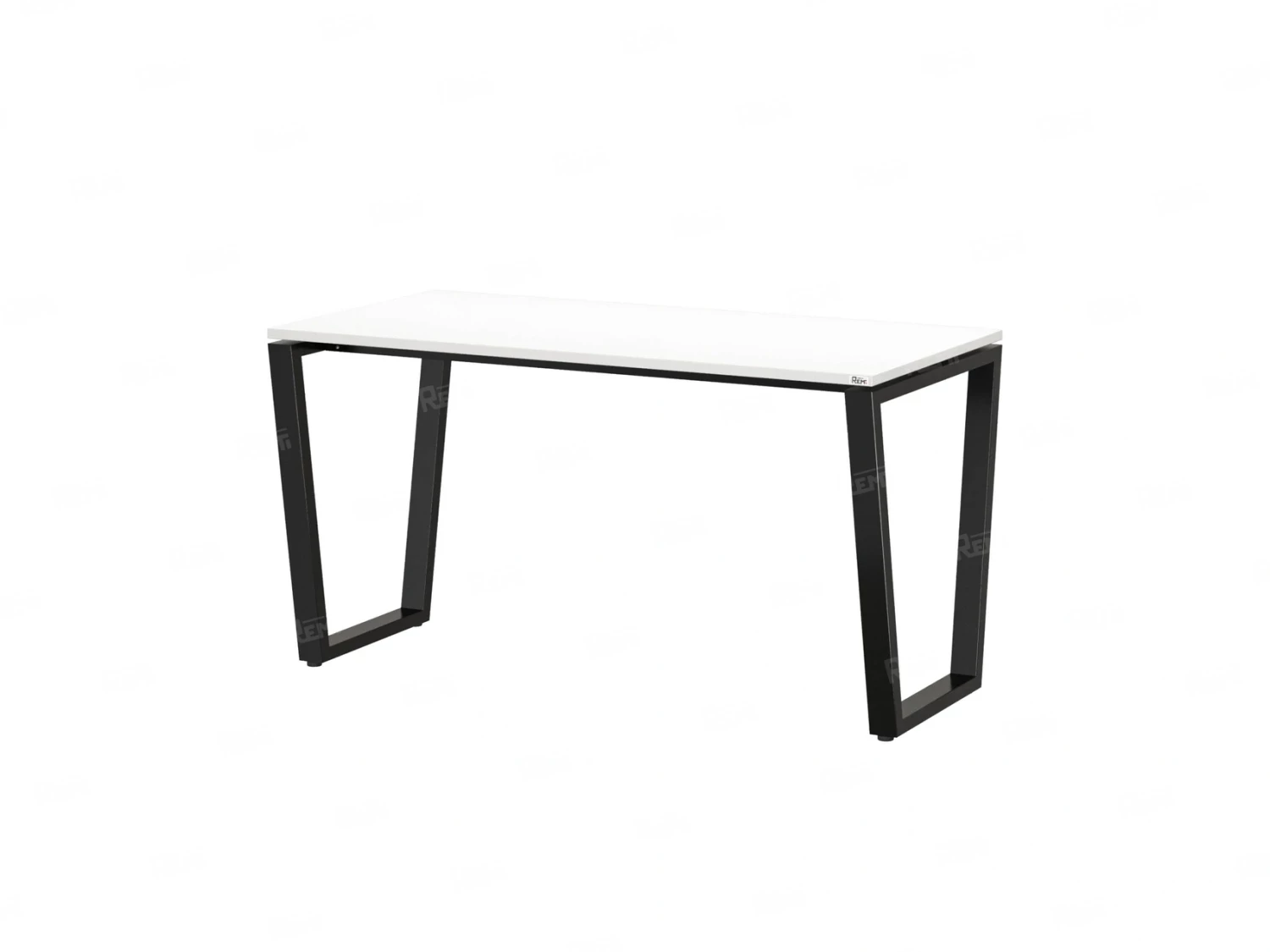 Стол прямой на U-образных опорах 1000x600x750 RM003-10x6 Белый/Черный