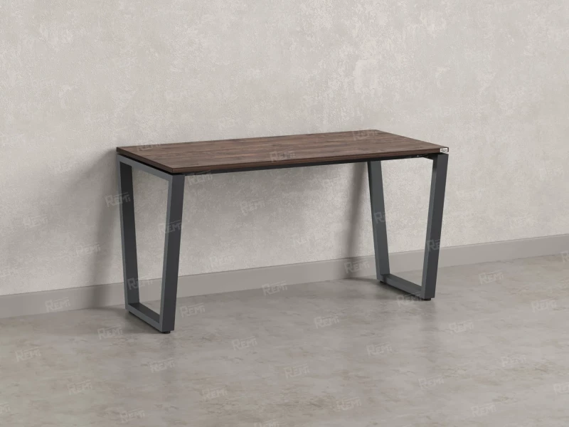 Стол прямой на U-образных опорах 1800x700x750 RM003-18x7 Дуб Апрельский шоколад/Серый