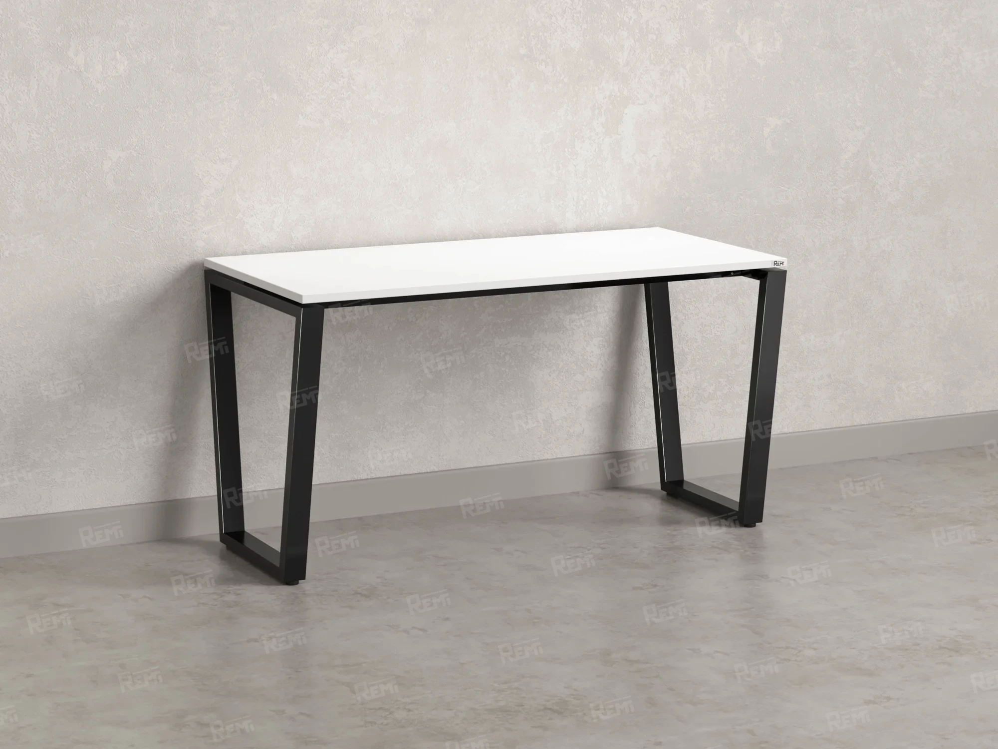 Стол прямой на U-образных опорах 800x800x750 RM003-8x8 Белый/Черный