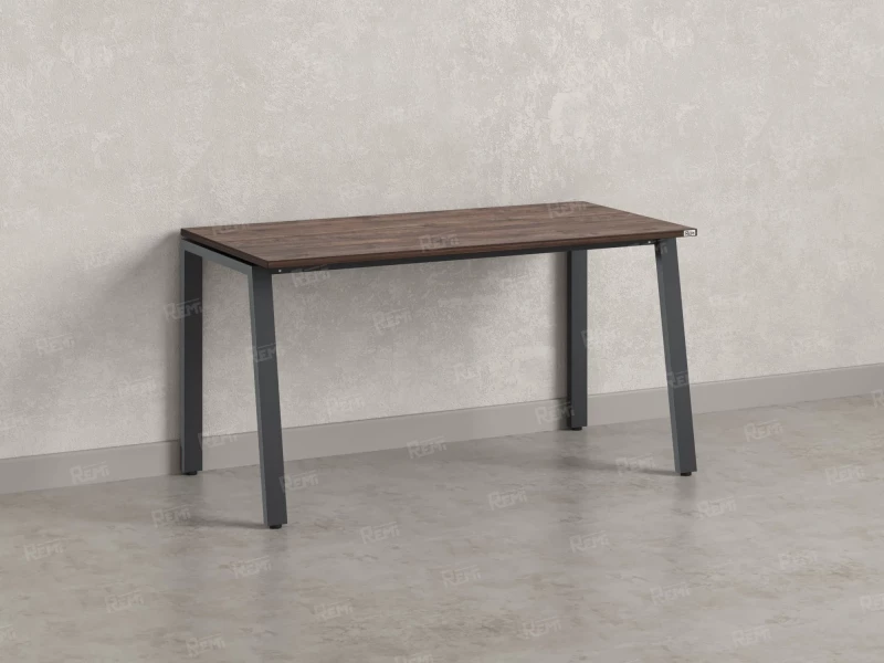 Стол прямой на Л-образных опорах 1800x600x750 RM004-18x6 Дуб Апрельский шоколад/Серый