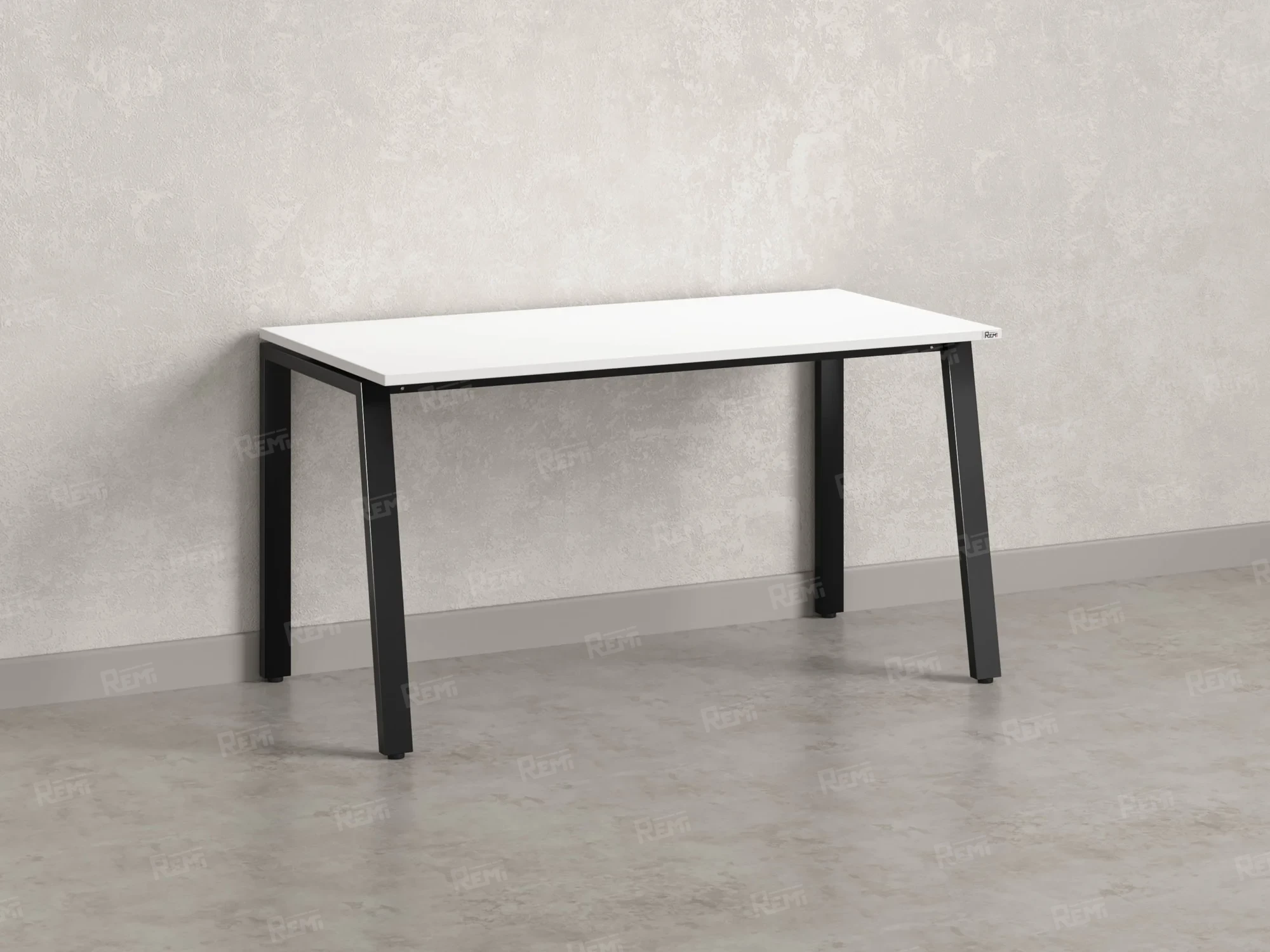 Стол прямой на Л-образных опорах 800x700x750 RM004-8x7 Белый/Черный