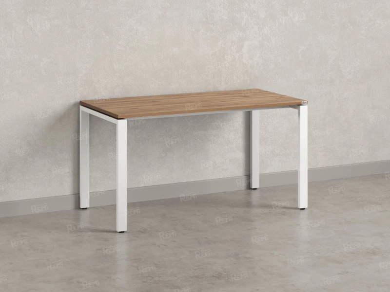Стол прямой на П-образных опорах 1200x600x750 RM001-12x6 Дуб Юстус/Белый