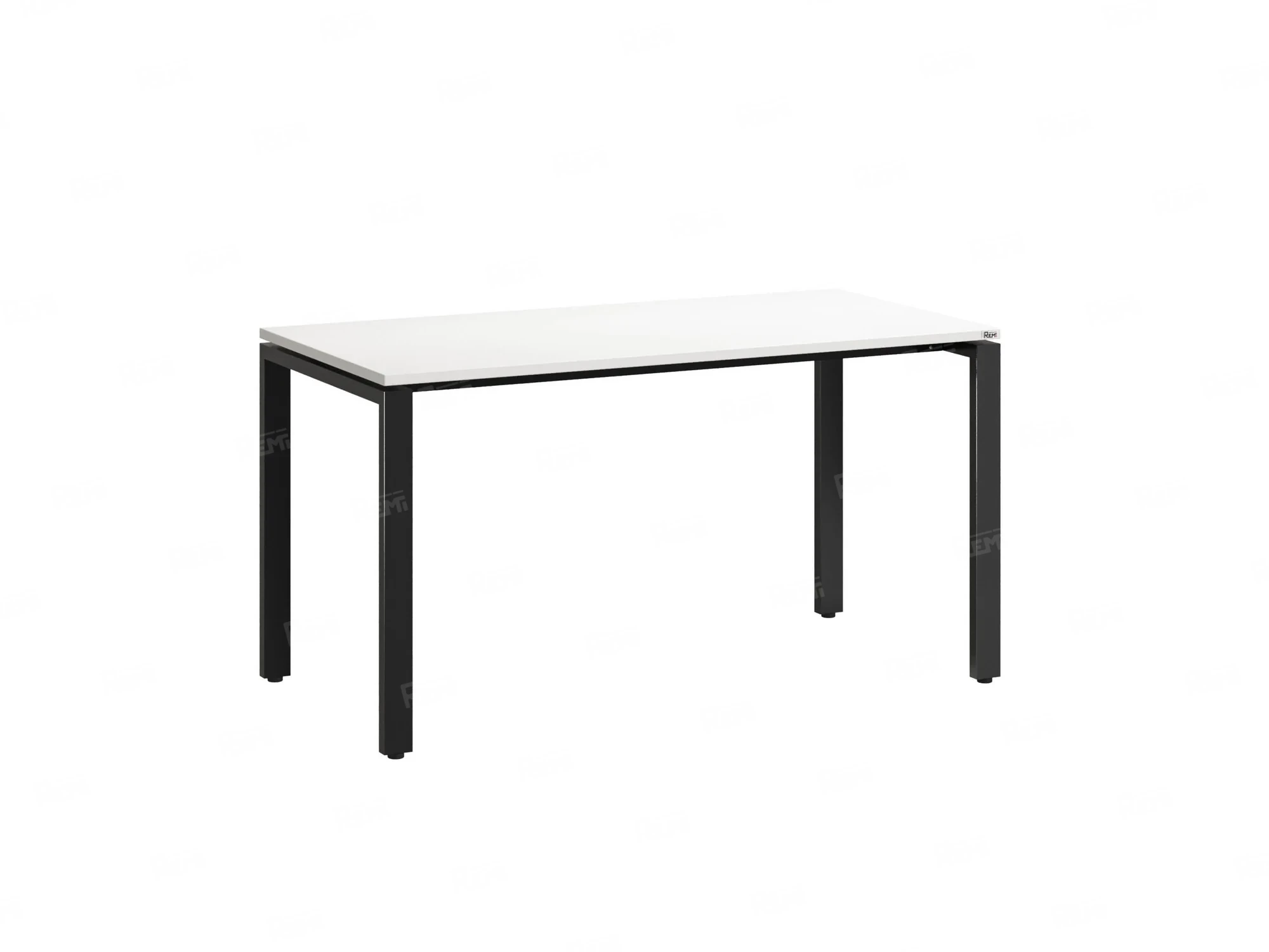 Стол прямой на П-образных опорах 2000x800x750 RM001-20x8 Белый/Черный