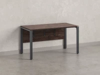Стол прямой на П-образных опорах, экран ЛДСП 1600x600x750 RM005-16x6 Дуб Апрельский шоколад/Серый