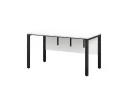 Стол прямой на П-образных опорах, экран ЛДСП 2000x700x750 RM005-20x7 Белый/Черный