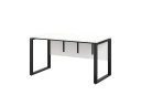 Стол прямой, О-опоры, экран ЛДСП,парящая стол-ца 1800x800x750 RM008-18x8 Белый/Черный