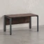 Стол прямой, П-опоры, экран ЛДСП,парящая стол-ца 1400x600x750 RM007-14x6 Дуб Апрельский шоколад/Серый