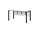 Стол прямой, П-опоры, экран ЛДСП,парящая стол-ца 1800x700x750 RM007-18x7 Белый/Черный