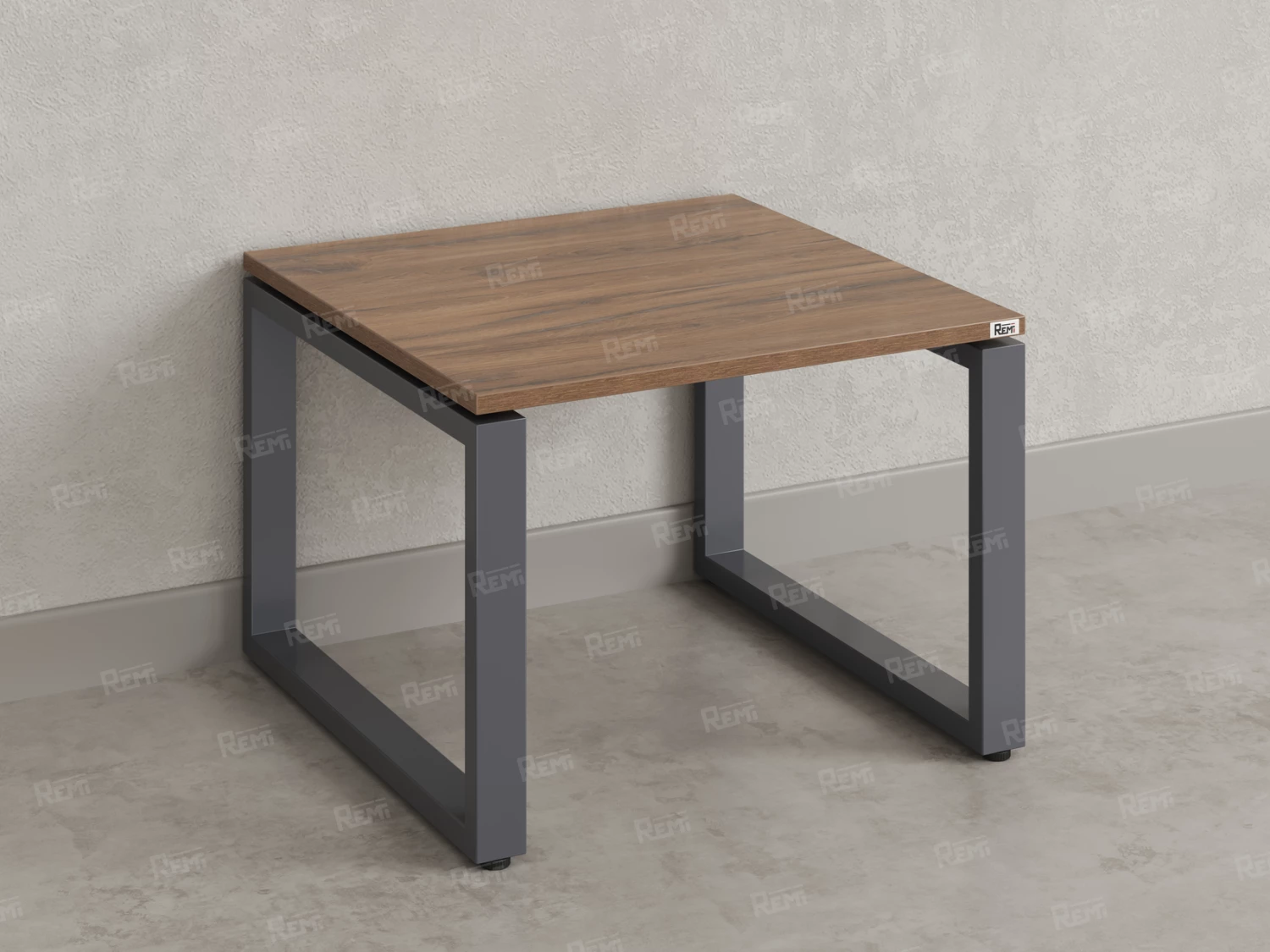 Журнальный стол с полкой 800x700x550 RM182-8x7 Дуб Юстус/Серый