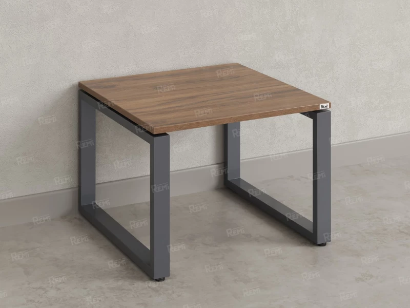 Журнальный стол с полкой 800x700x550 RM182-8x7 Дуб Юстус/Серый