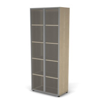 Шкаф 5 RE080 уровней, З/С ЛДСП 79,8x42x197 см Акация светлый/Акация светлый, Серия Еврова | Europe