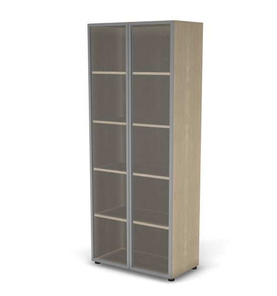 Шкаф 5 RE080 уровней, З/С ЛДСП 79,8x42x197 см Акация светлый/Акация светлый, Серия Еврова | Europe