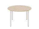 Круглый стол на П-образных опорах 1600x1600x750 RM186-16x16 Вяз Швейцарский светлый/Белый