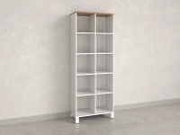 Стеллаж, 10 ячеек 750х370х1980 RM142-75x37 Дуб Юстус/Белый