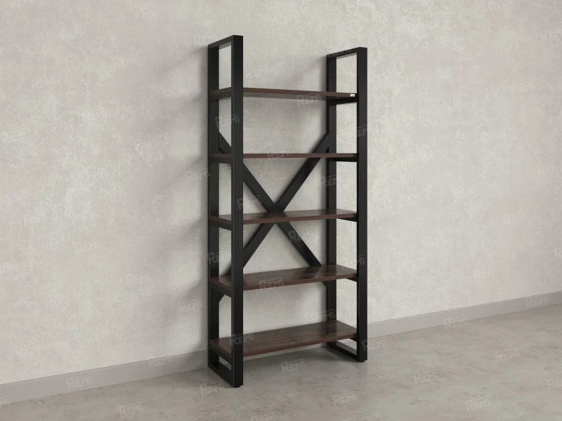 Стеллаж, 5 уровней 900x370x1920 RM131-90x37 Дуб Апрельский шоколад/Черный