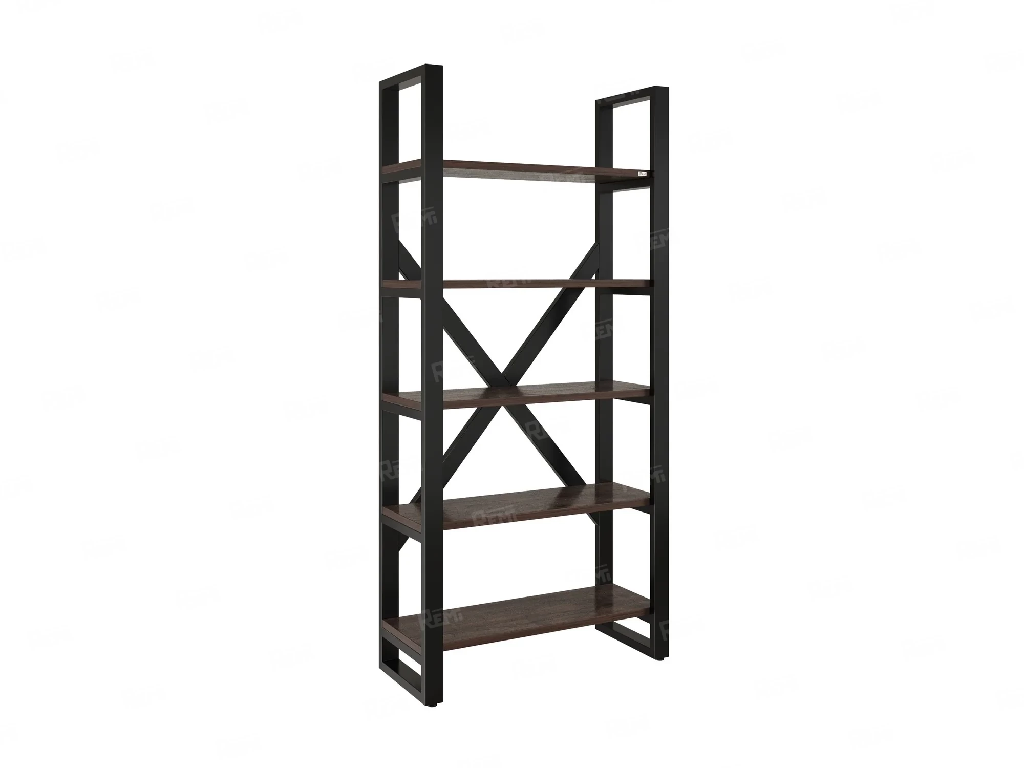 Стеллаж, 5 уровней 900x370x1920 RM131-90x37 Дуб Апрельский шоколад/Черный
