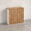 Шкаф-купе низкий, 3 полки, на регулируемых опорах 1200x420x1100 RM129-120x42 Дуб Юстус/Белый