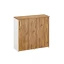 Шкаф-купе низкий, 3 полки, на регулируемых опорах 1200x420x1100 RM129-120x42 Дуб Юстус/Белый