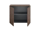 Шкаф низкий распашной, регулируемые опоры, 2 уровня 900x420x750 RM148-90x42 Дуб Апрельский шоколад/Серый