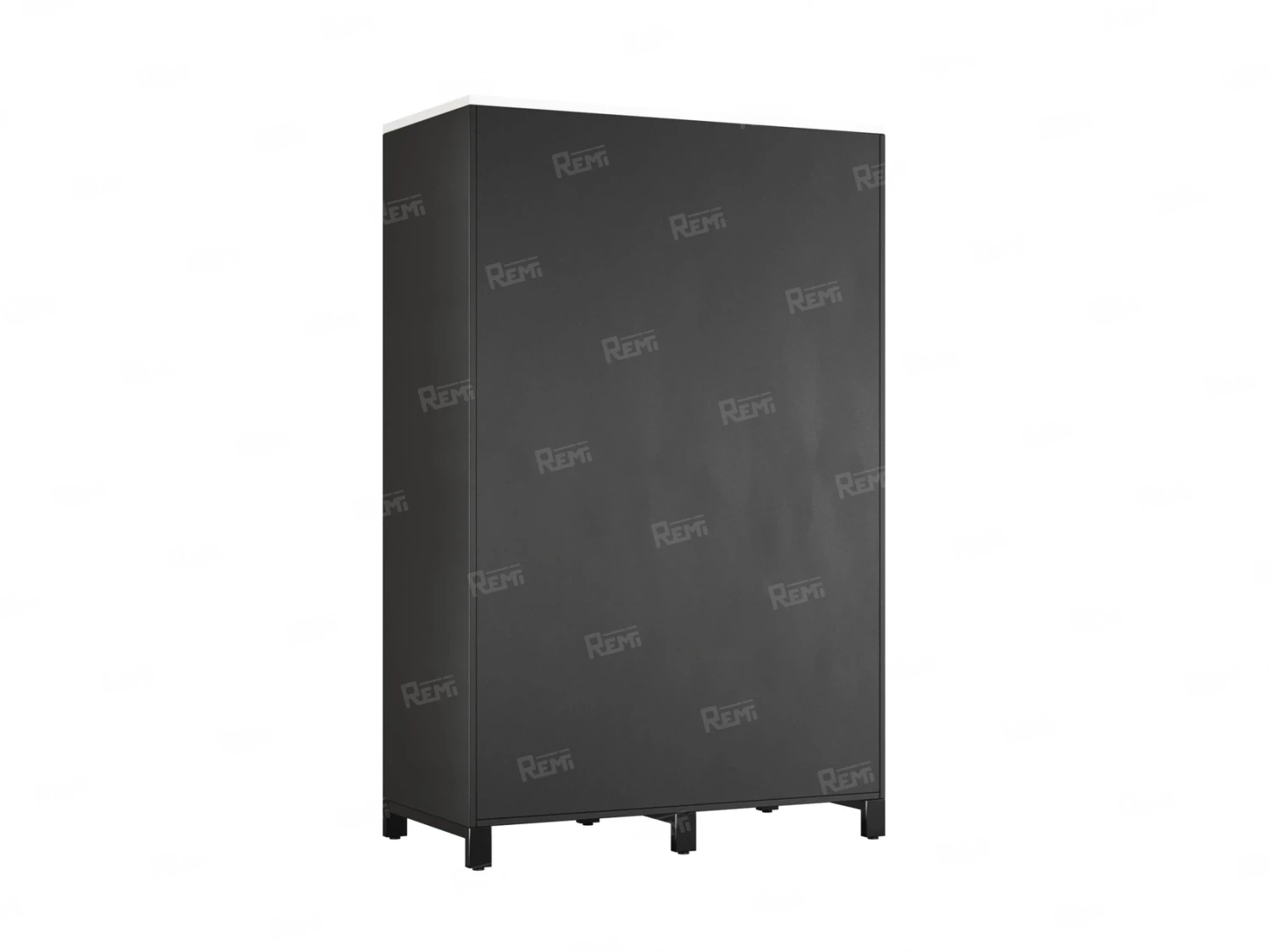 Шкаф-купе, штанга, 1 полка 1200x600x1900 RM163-90x60 Белый/Черный