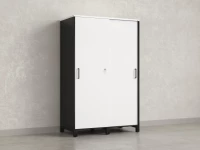 Шкаф-купе, штанга, 1 полка 1200x600x1900 RM163-90x60 Белый/Черный