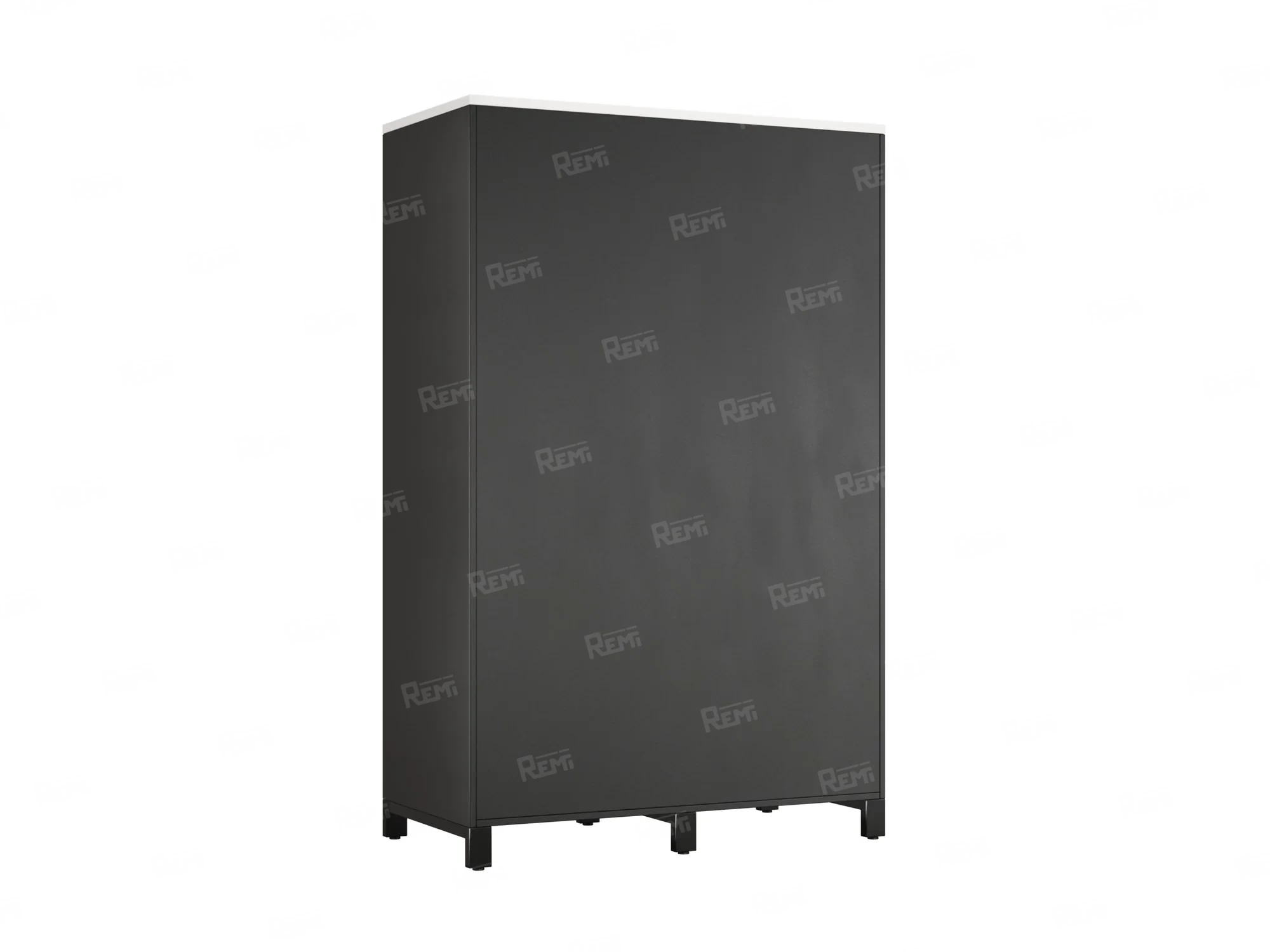 Шкаф-купе, штанга, 1 полка 1200x600x1900 RM163-90x60 Белый/Черный