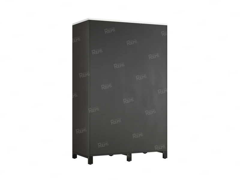 Шкаф-купе, штанга, 1 полка 1200x600x1900 RM163-90x60 Белый/Черный