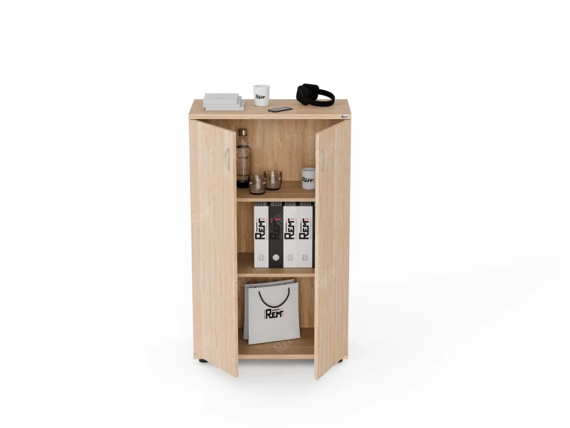 Шкаф закрытый RLG035 3 полки 700х350х1130 Дуб Сонома, Серия ЛАЙТ | LIGHT