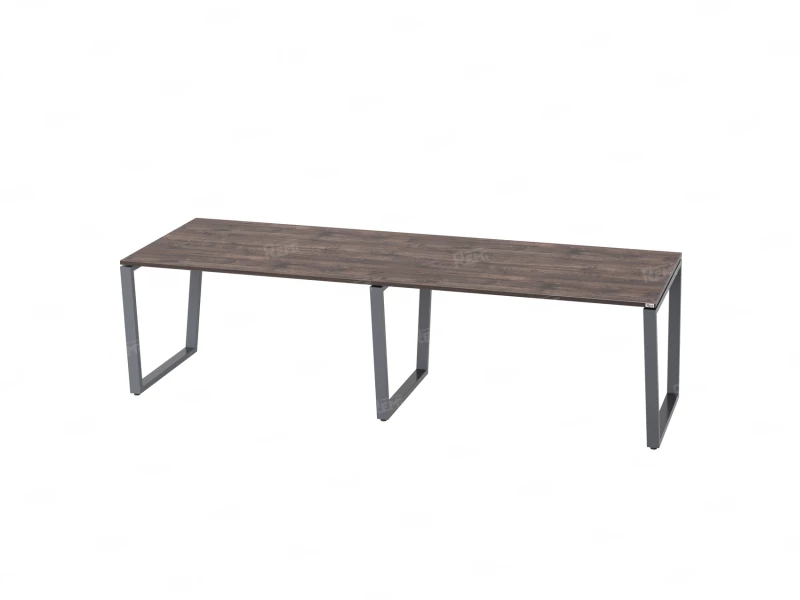 Cтол для переговоров, на V-обазном каркасе 2200x1400x750 RM082-220x140 Дуб Апрельский шоколад/Серый