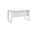 Стол прямой на О-образных опорах с экраном ЛДСП 1000x800x750 RM041-10x8 Белый/Белый