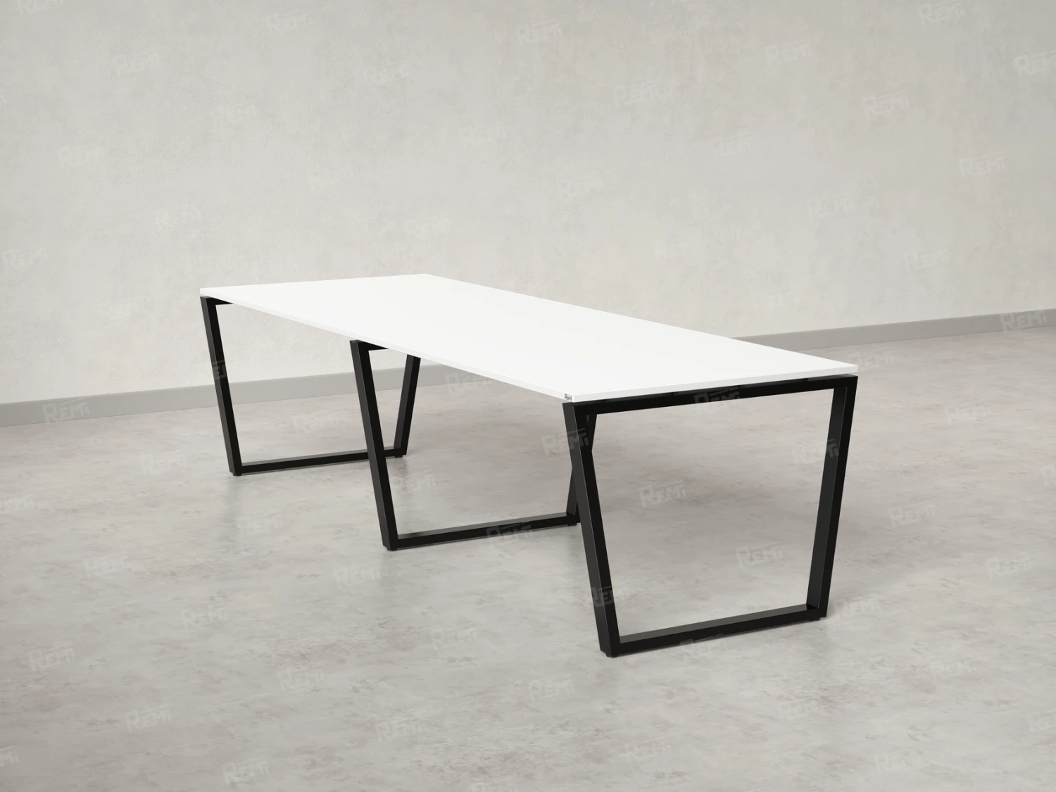 Cтол для переговоров, на V-обазном каркасе 2600x1250x750 RM082-260x125 Белый/Черный