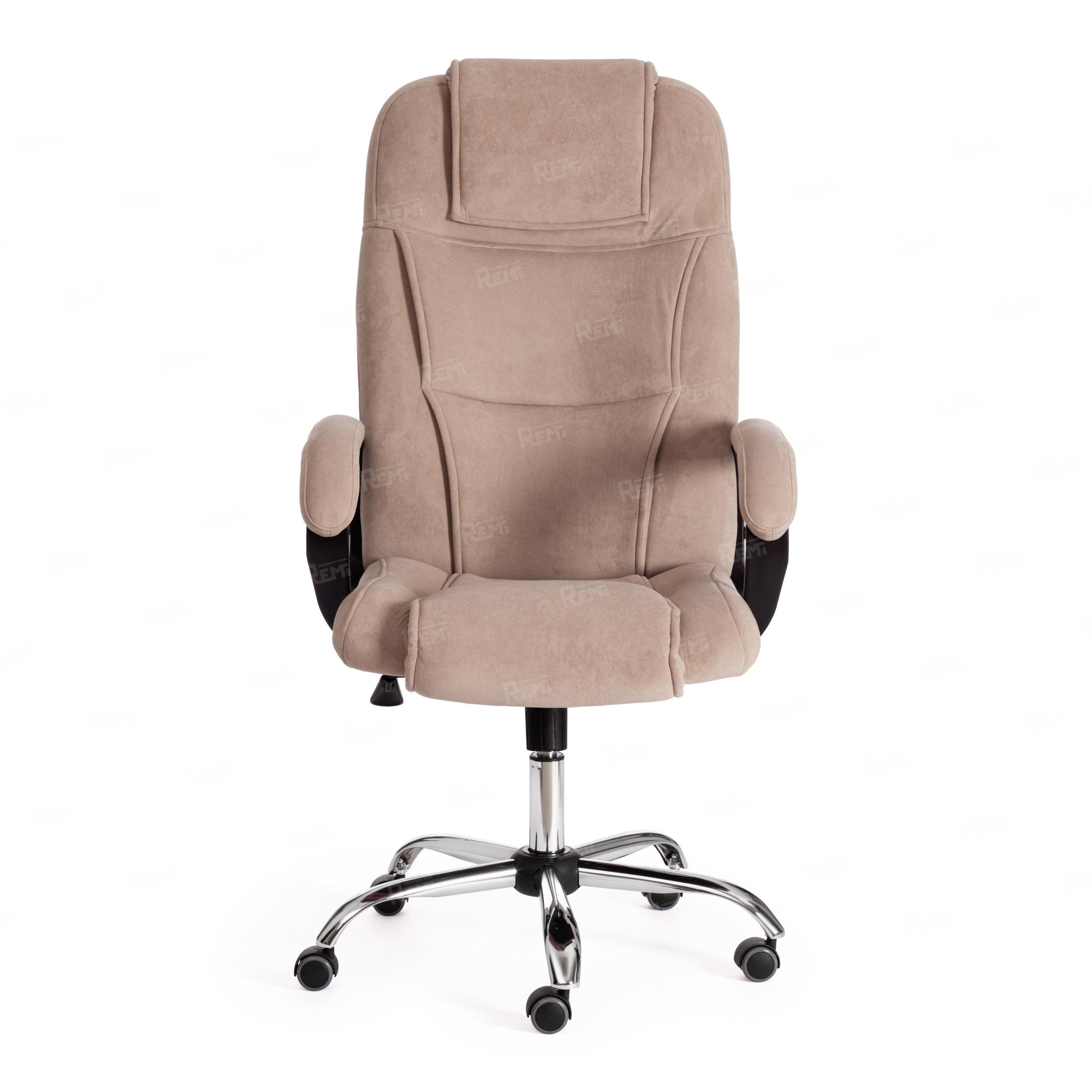 Кресло BERGAMO хром Бежевый/Бежевый, Флок (арт. 19371)