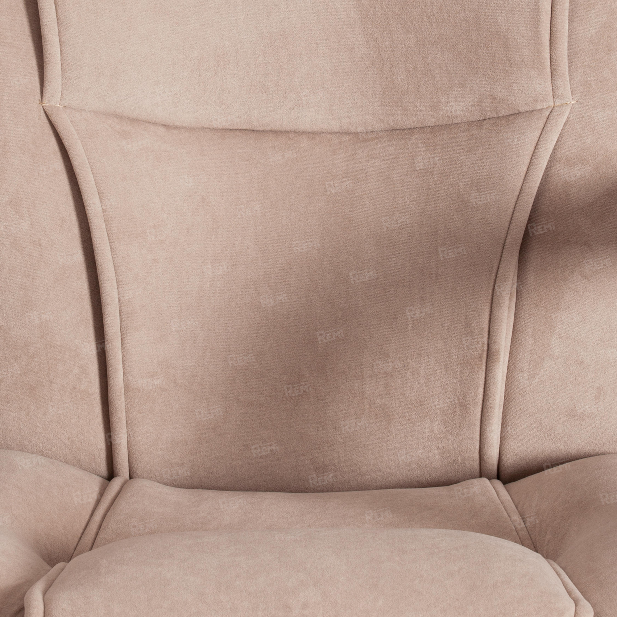 Кресло BERGAMO хром Бежевый/Бежевый, Флок (арт. 19371)