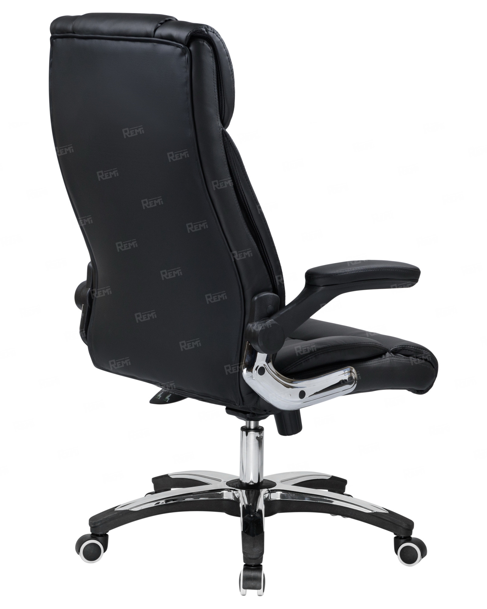 RONALD, Кресло для руководителя, цвет сиденья чёрный, цвет основания хромированная сталь, черный (арт. LMR-107B)