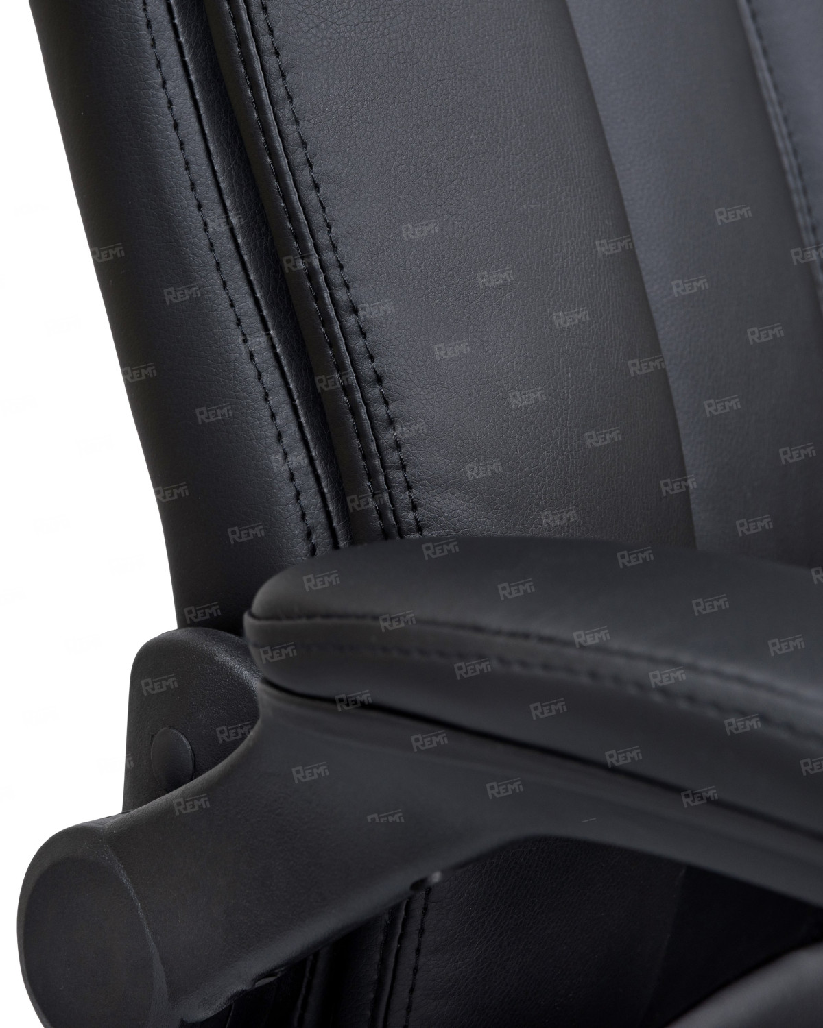107B-LMR RONALD, Кресло для руководителя, цвет сиденья чёрный, цвет основания хромированная сталь, черный