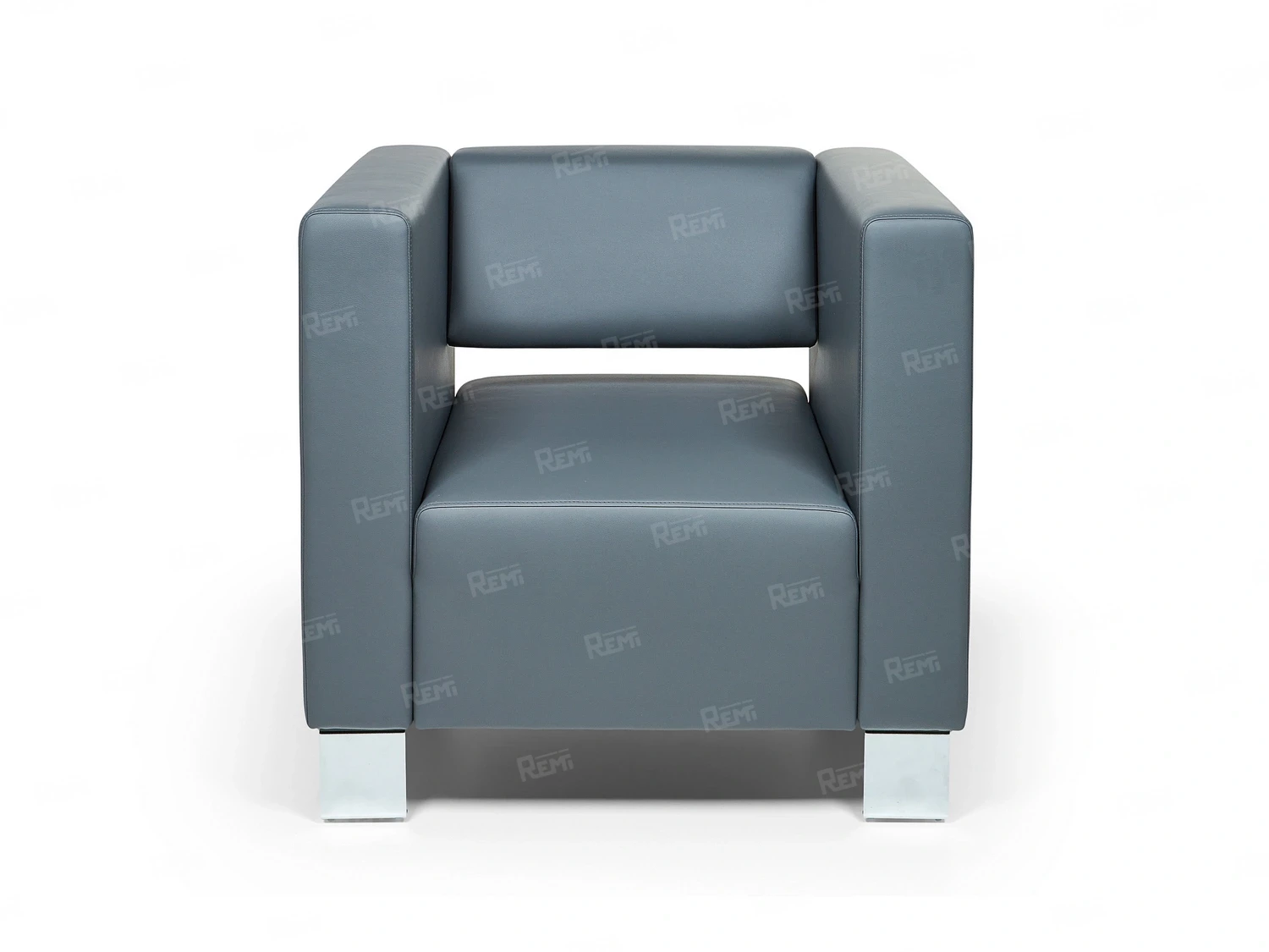 Кресло ГОРИЗОНТ на 1 место цвет Голубой-серый