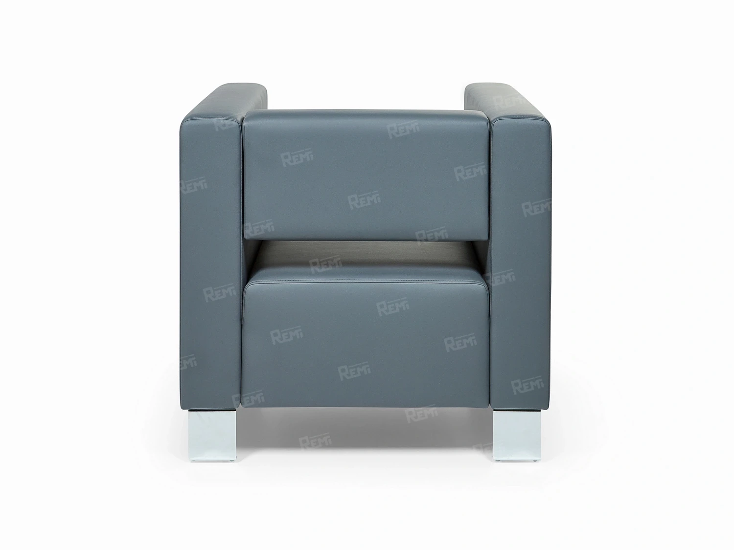 Кресло ГОРИЗОНТ на 1 место цвет Голубой-серый