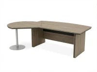 BRL RB069-255x150L Стол руководителя с брифингом левый 2550х1500х760 Шорвуд/Черный