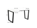 Стол угловой, U-опора, левый 1400x700/900x750, RM051-14x7-9 Белый/Черный