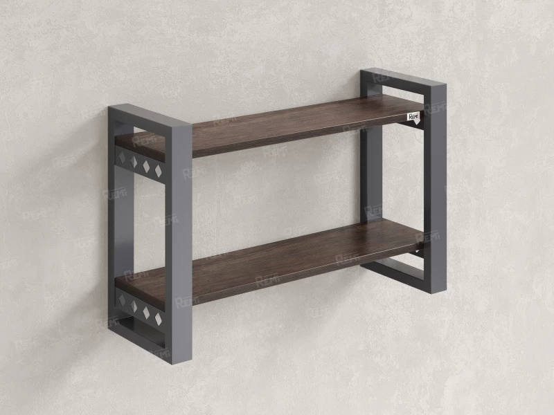 Полка настенная 900x200x500 RM194-90x20 Дуб Апрельский шоколад/Серый