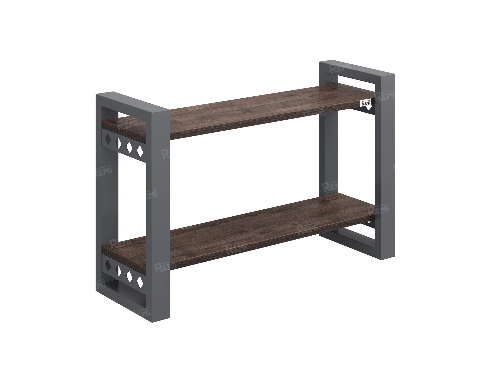 Полка настенная 900x200x500 RM194-90x20 Дуб Апрельский шоколад/Серый