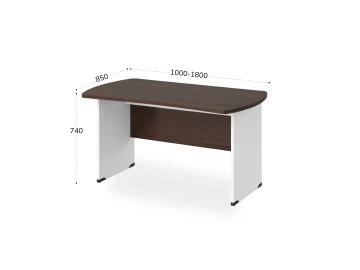 Стол симметричный 1800х850х740 RB003-180х85 Венге/Белый