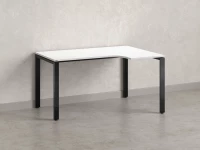 Стол угловой, П-опора, правый 1400x700/900x750, RM052-14x7-9 Белый/Черный