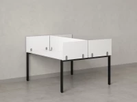 Бенч-система, 2 рабочих места, 5 ЛДСП экранов 1400x1400x750 RM165-4-14x14 Белый/Черный