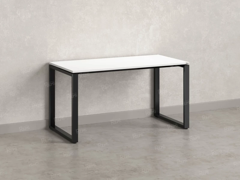 Стол прямой на O-образных опорах 1000x700x750 RM002-10x7 Белый/Черный