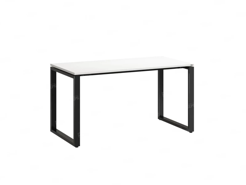 Стол прямой на O-образных опорах 1000x700x750 RM002-10x7 Белый/Черный