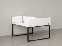 Бенч-система, 2 рабочих места, 5 ЛДСП экранов 1400x1400x750 RM169-4-14x14 Белый/Черный